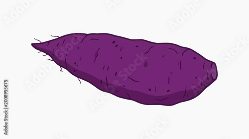 Illustration of a purple yam, traditional in the Philippines.
