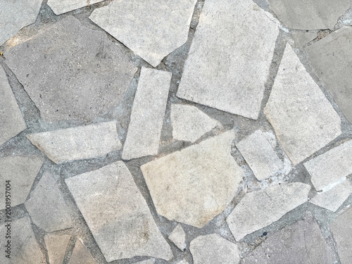 Obraz na płótnie Natural random cut white flagstone flattened on a surface