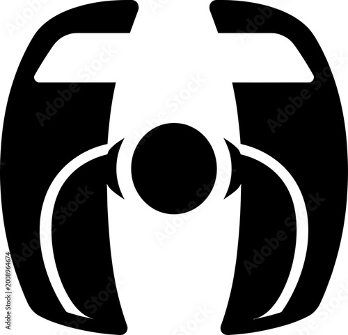 Stylized High Speed Bullet Train Front View Solid Glyph Icon on White Background