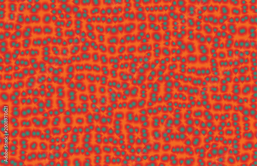 Orange and blue microscopic cell pattern cells