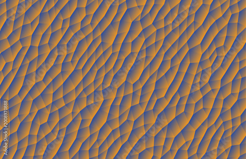 Wavy orange and blue textured surface pattern