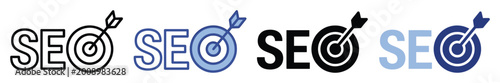 Free Download SEO target marketing icon, arrow hitting bullseye, for business optimization success - GFXLoad