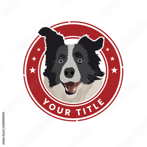 Dog Head Emblem Illustration