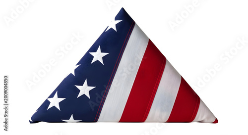 Folded american flag for 4th of july patriotic symbol of freedom and remembrance