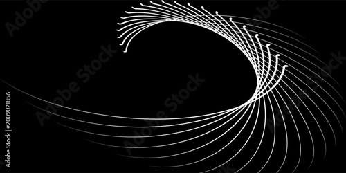 Εκτύπωση καμβά Spiral sound wave rhythm line dynamic abstract vector background