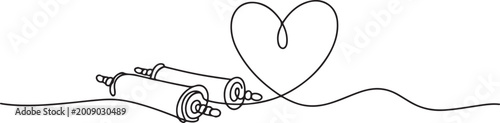 Fotografie Torah scroll and heart