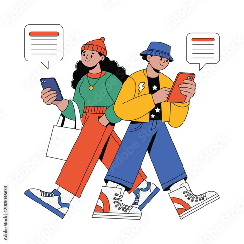 Bild auf Leinwand Product Browsing Vector illustration. EPS 10