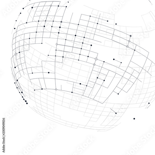 Monochrome Futuristic Data Globe