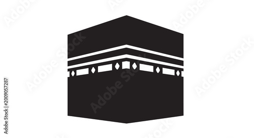 Photos Kaaba building in mecca black silhouette high quality