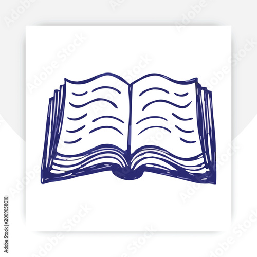 Fotografie Large set of colorful closed and open book vector icons in flat style for educat