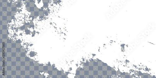 Dark abstract grunge texture background with black ink splat design and a dirty paper border frame element featuring old paint splatter stains