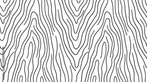 Abstract black and white pattern with flowing organic lines resembling wood grain texture.