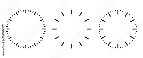 Photos Vector illustration round meter scale isolated on transparent background, measuring circle scale in flat style, clock face template, blank vintage watch round dial design