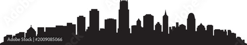 Photos Cityscape silhouette of numerous tall buildings and modern architecture with var