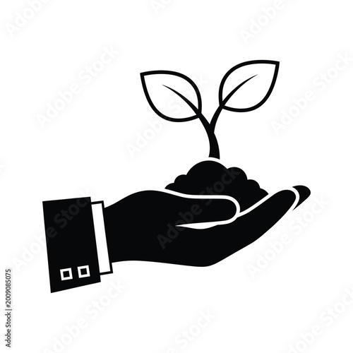 Plant Growth Business Hand Icon Success