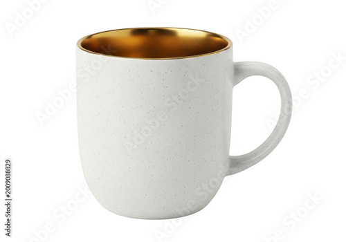 A white ceramic mug filled with frothy cappuccino topped with caramel drizzle