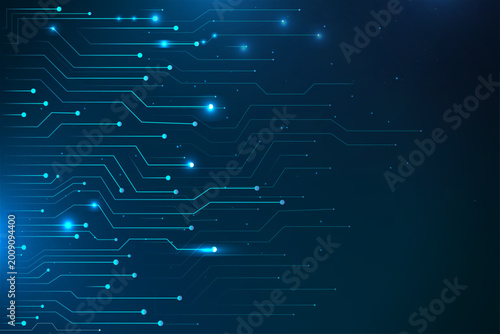 Abstract Structural Frameworks in Circuit Design for Advanced Computer Technology and Business Applications Background | Blue technology background