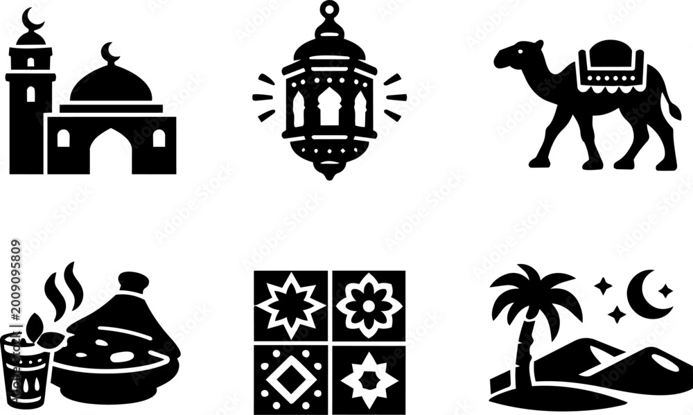 Naklejka premium Morocco line icon. Vector