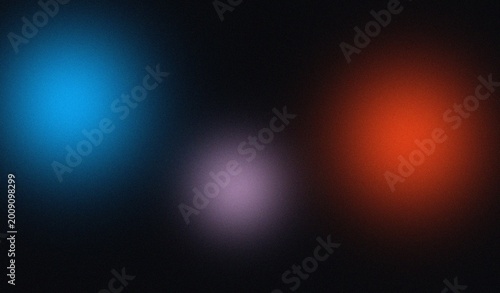 Foto Vibrant abstract light orbs creating a mesmerizing cosmic glow against a dark ba