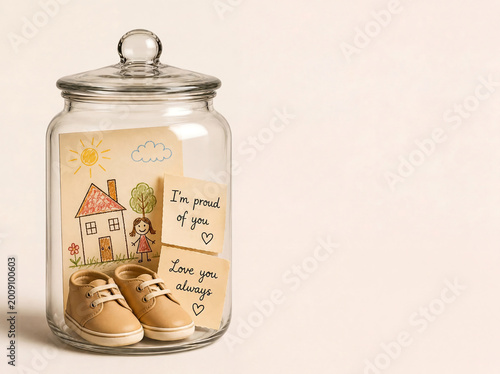 A Jar Full of Love — Minimalist Motherhood Memories Concept