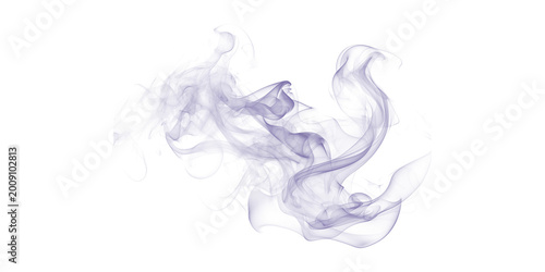Schilderij op canvas Moody purple smoke cloud with swirling vapor shapes on a black base