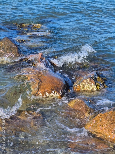waves on the rocks