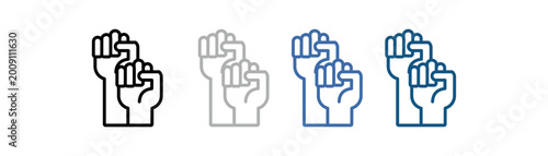 Bilde på lerret solidarity icon set multiple style collection with two hand grip design