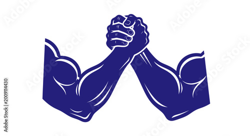 Foto Arm Wrestling Silhouette: Strength, Competition, Power, Rivalry, Masculinity