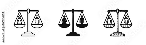 Φωτογραφία Gender Equality and Equal Rights Icon Set