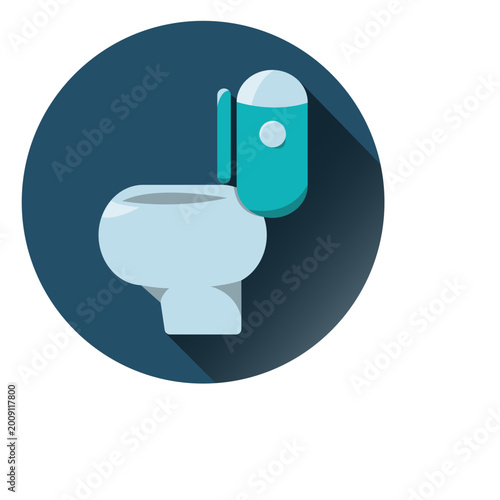 Bild auf Leinwand High commode round icon