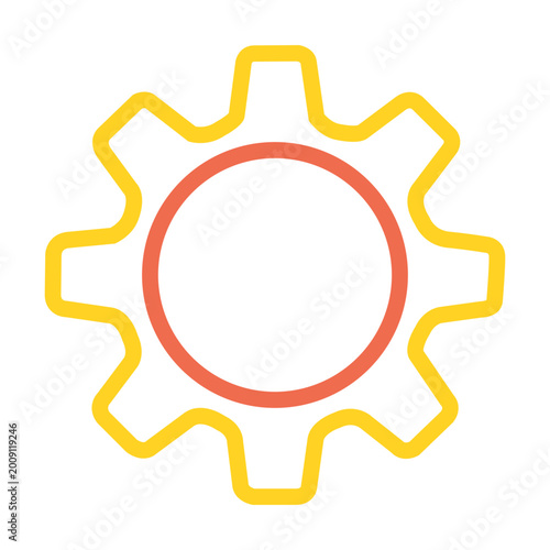 Colorful stroke settings icon
