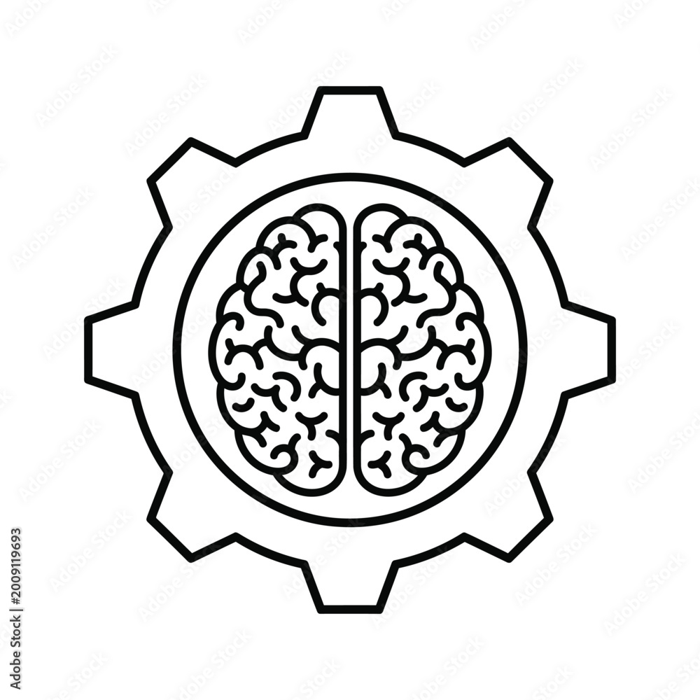 Fototapeta premium Brain Gear Innovation Business Concept
