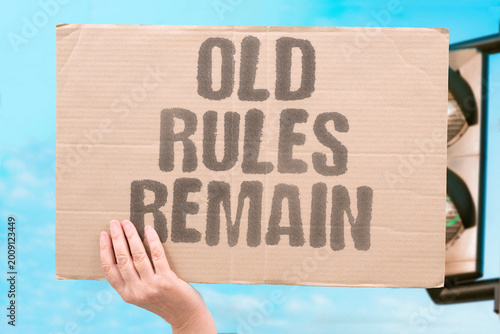 Canvas Print "Old Rules Remain" Outdated policy frameworks built by previous generations continue to constrain opportunities for younger people