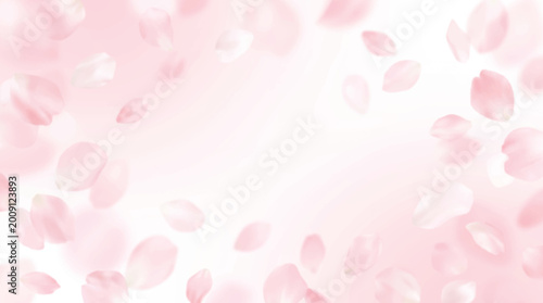 Fényképezés Pink rose petals romantic heart valentine flower background wallpaper design wit