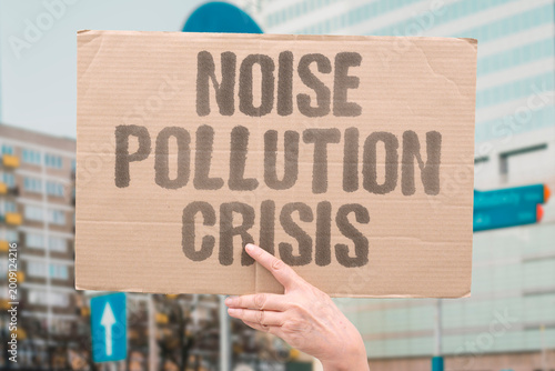 Fotografie "Noise Pollution Crisis" Urban noise pollution levels exceed safe thresholds for large proportions of city populations worldwide