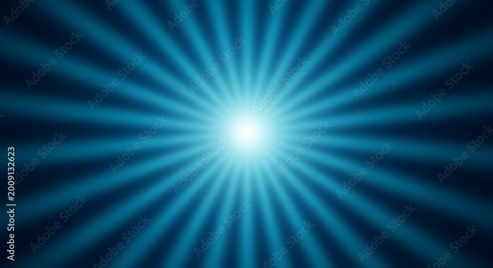 Fototapeta premium vibrant blue gradient glow background with dynamic rays