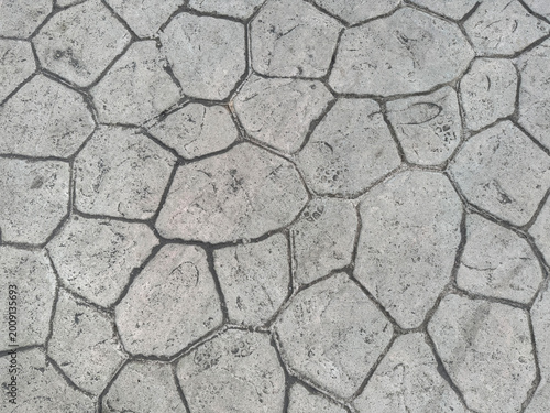 Foto Natural random cut grey flagstone flattened on a surface