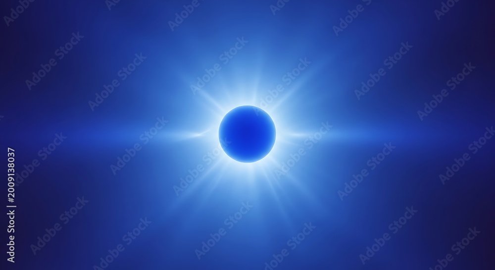 Obraz premium Vibrant Blue Gradient Glow Background with Dynamic Light Effect
