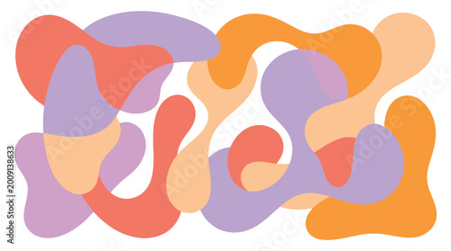Abstract vector backgrounds of fluid shapes. Graphics covering visual arts and creative concepts. Concepts for web design in flat design style.