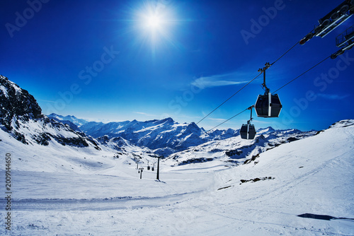  Breuil-Cervinia ski resort in the Aosta Valley of Italy, Italian alps, Europe 