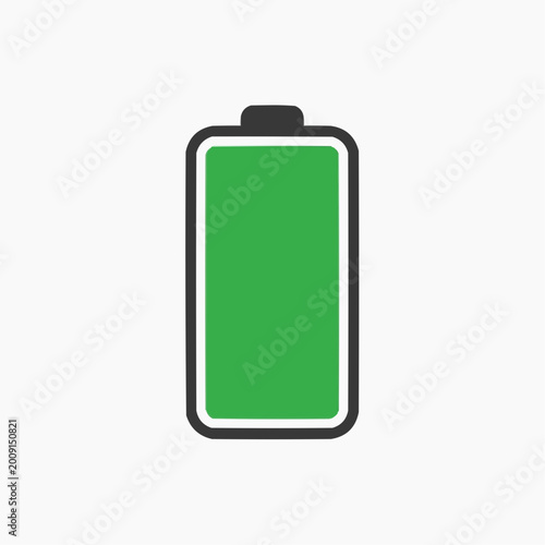 Power Pulse: A vibrant illustration of a fully charged battery symbol, representing complete energy and readiness.
