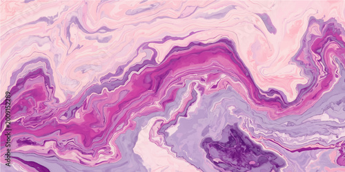 Schilderij op canvas Seamless abstract violet and pink paint design with a textured purple silk fabri