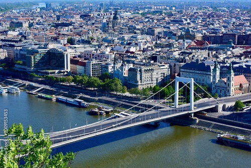 Overlooking the city of Budapest