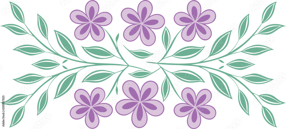 Fototapeta premium Elegant Watercolor Floral Seamless Pattern Design