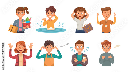 Photos Human emotions collection: A captivating illustration that paints the spectrum of human emotions