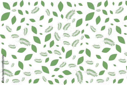 elegant seamless green leaf pattern background for nature design projects