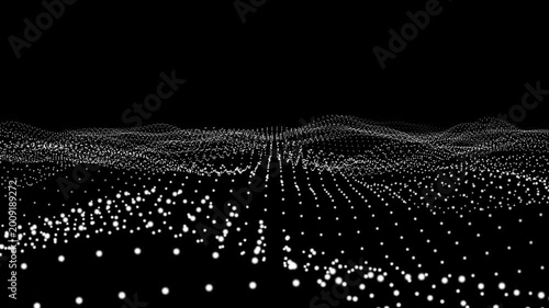 Circular dots futuristic seamless halftone loopable background. abstract wave technology background