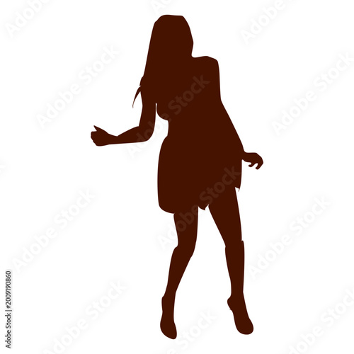 Slika na platnu Woman dancing silhouette