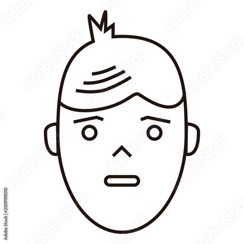 Εκτύπωση καμβά Cartoon frightened boy wisp