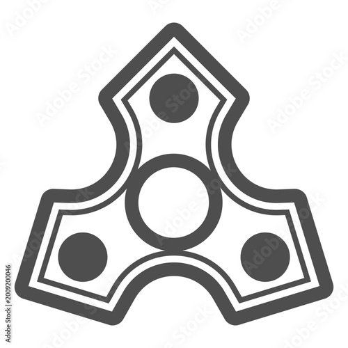 Bild auf Leinwand Three shooter spinner sharp graphic inverted